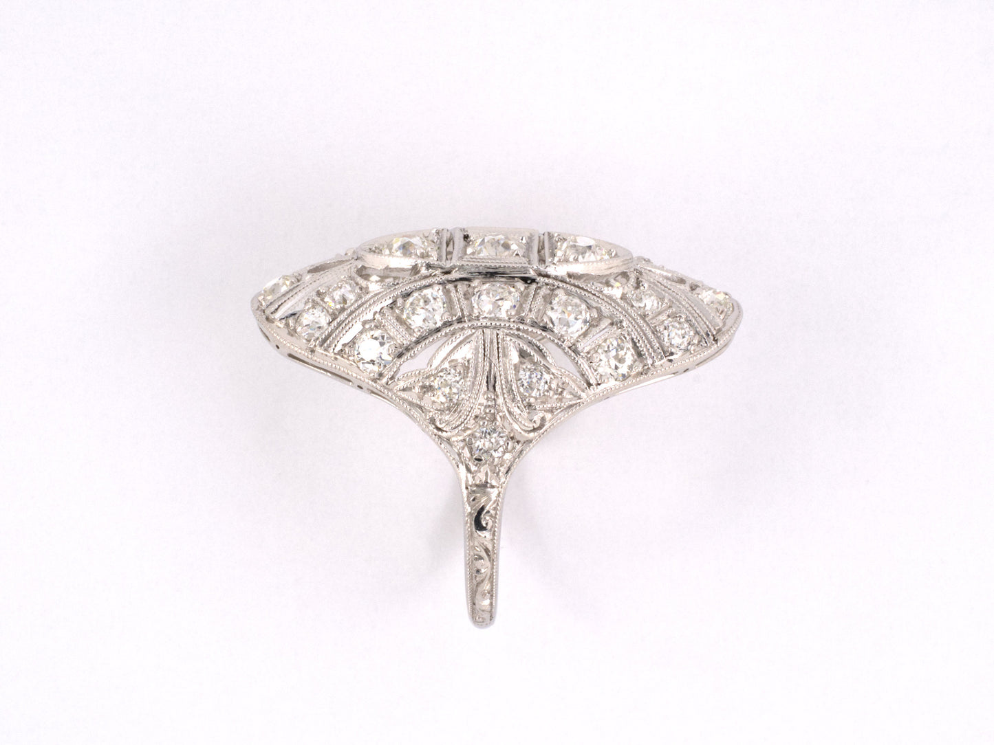 95593 - SOLD - Art Deco Platinum Diamond Dinner Ring