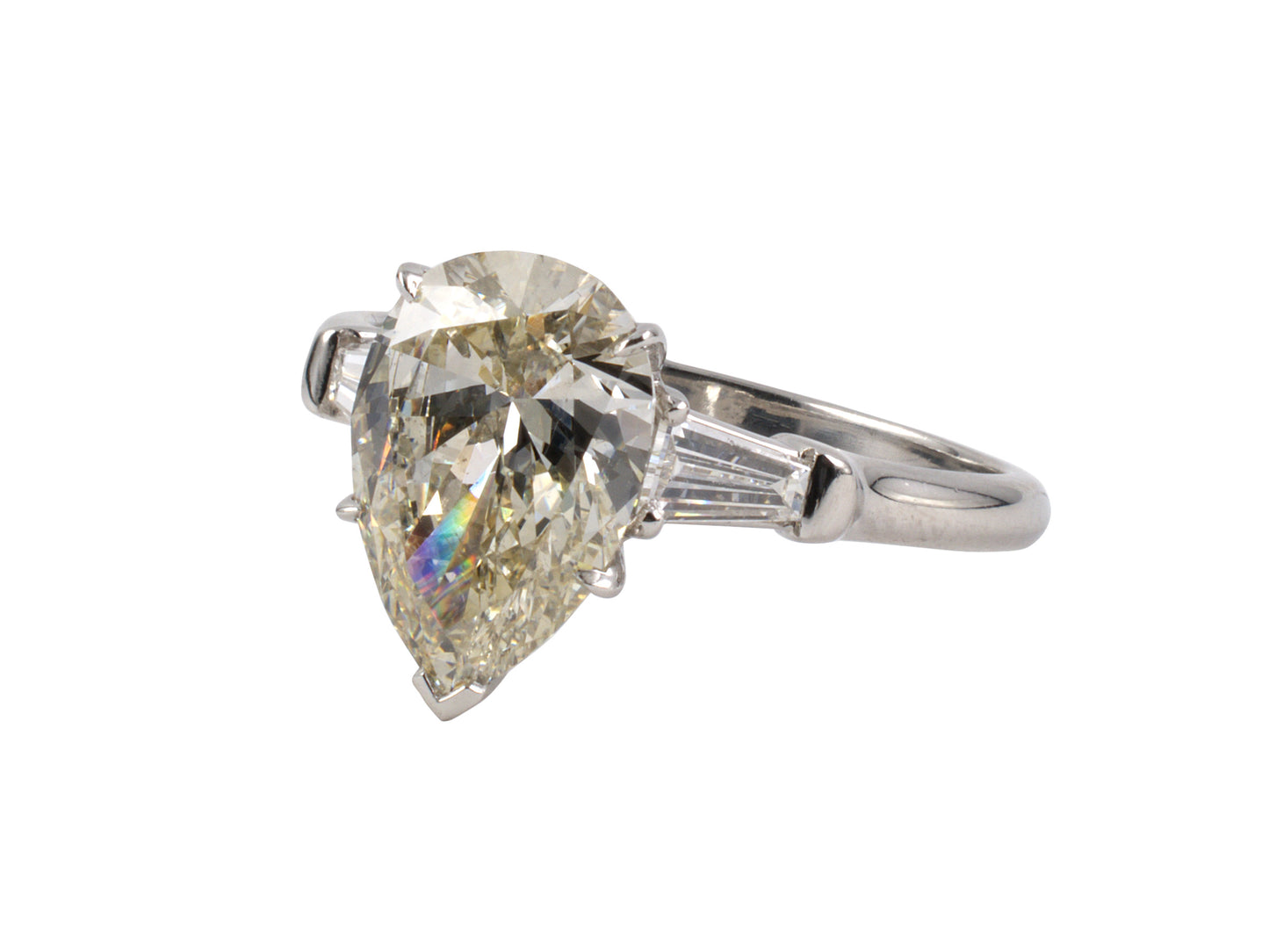 95633 - Platinum Diamond Tapered Baguette Engagement Ring