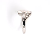 95807 - SOLD - Circa 1965 Platinum Diamond Swirl Engagement Ring