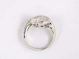 95807 - SOLD - Circa 1965 Platinum Diamond Swirl Engagement Ring