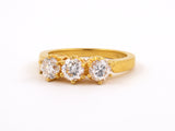 95949 - Gold Diamond 3-stone Trinity Ring