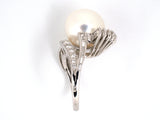 95990 - Circa 1950s Platinum Diamond Pearl Ring