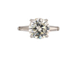 96352 - Circa 1960 Platinum GIA Diamond Tapered Baguette Engagement Ring