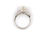96352 - Circa 1960 Platinum GIA Diamond Tapered Baguette Engagement Ring
