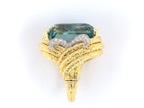 97040 - Webb Gold Platinum Aqua Diamond Ring
