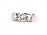 97193 - Platinum GIA Diamond 3 Stone Filigree Basket Ring