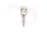 97193 - Platinum GIA Diamond 3 Stone Filigree Basket Ring