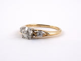 97350 - SOLD - Circa 1948 J R Wood Gold Diamond Engagement Ring