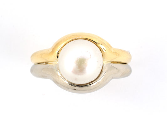 97433 - Elan Gold Pearl Ring