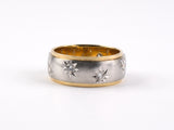 97581 - SOLD - Circa 1950 Gold Diamond Star Eternity Ring