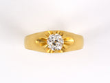 97620 - SOLD - Victorian Gold Diamond Gents Ring