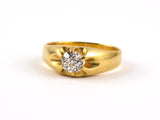 97620 - SOLD - Victorian Gold Diamond Gents Ring