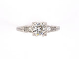 97710 - Platinum Diamond Square Box Center Engagement Ring