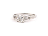 97710 - Platinum Diamond Square Box Center Engagement Ring