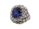 97712 - Webb Platinum AGL Sapphire Diamond Cluster Ring