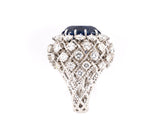 97712 - Webb Platinum AGL Sapphire Diamond Cluster Ring