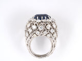 97712 - Webb Platinum AGL Sapphire Diamond Cluster Ring