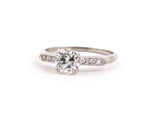 97795 - Circa 1950 Platinum Diamond Engagement Ring