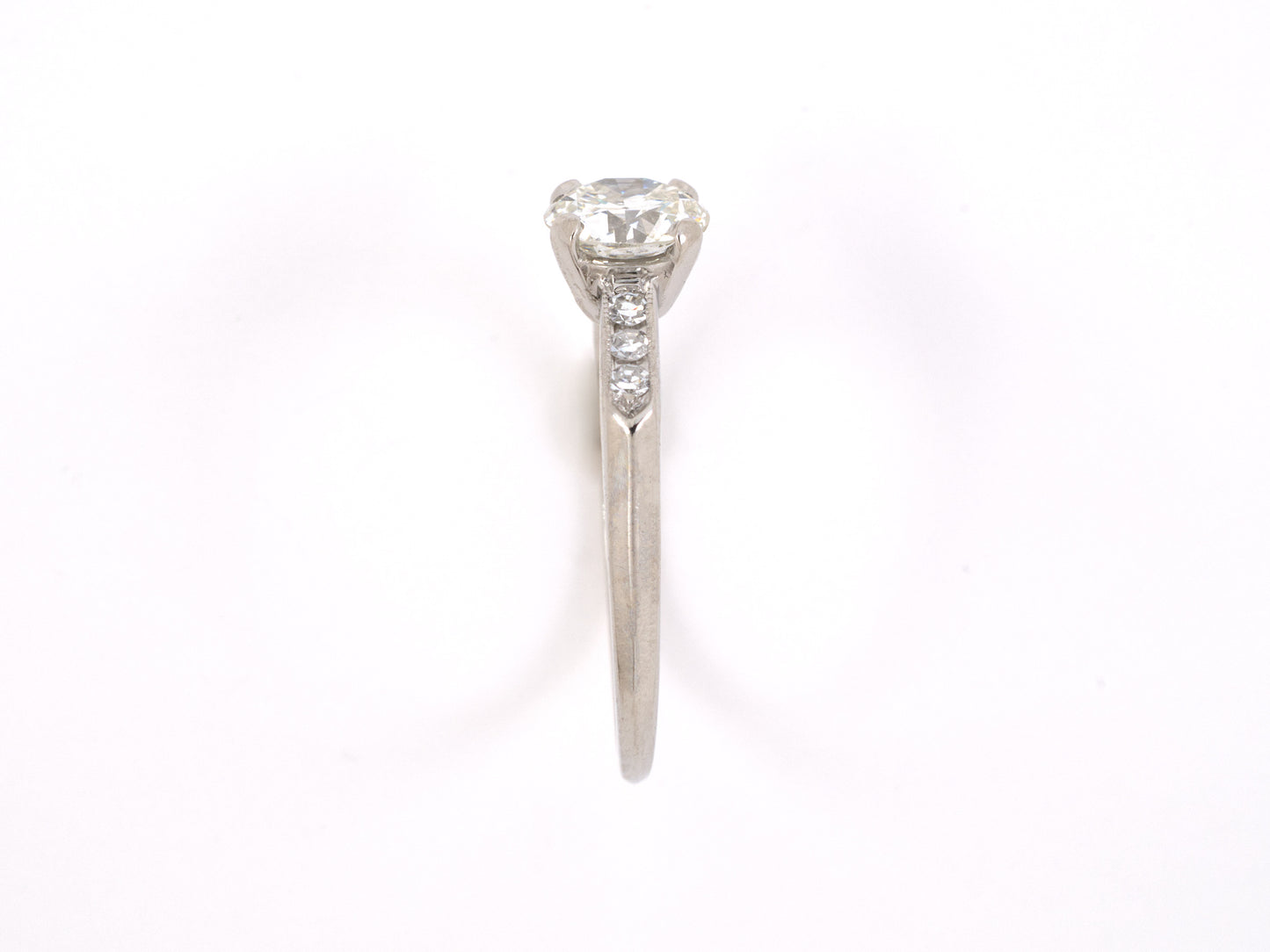 97795 - Circa 1950 Platinum Diamond Engagement Ring