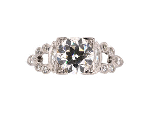 97799 - Art Deco Platinum GIA Diamond Engagement Ring