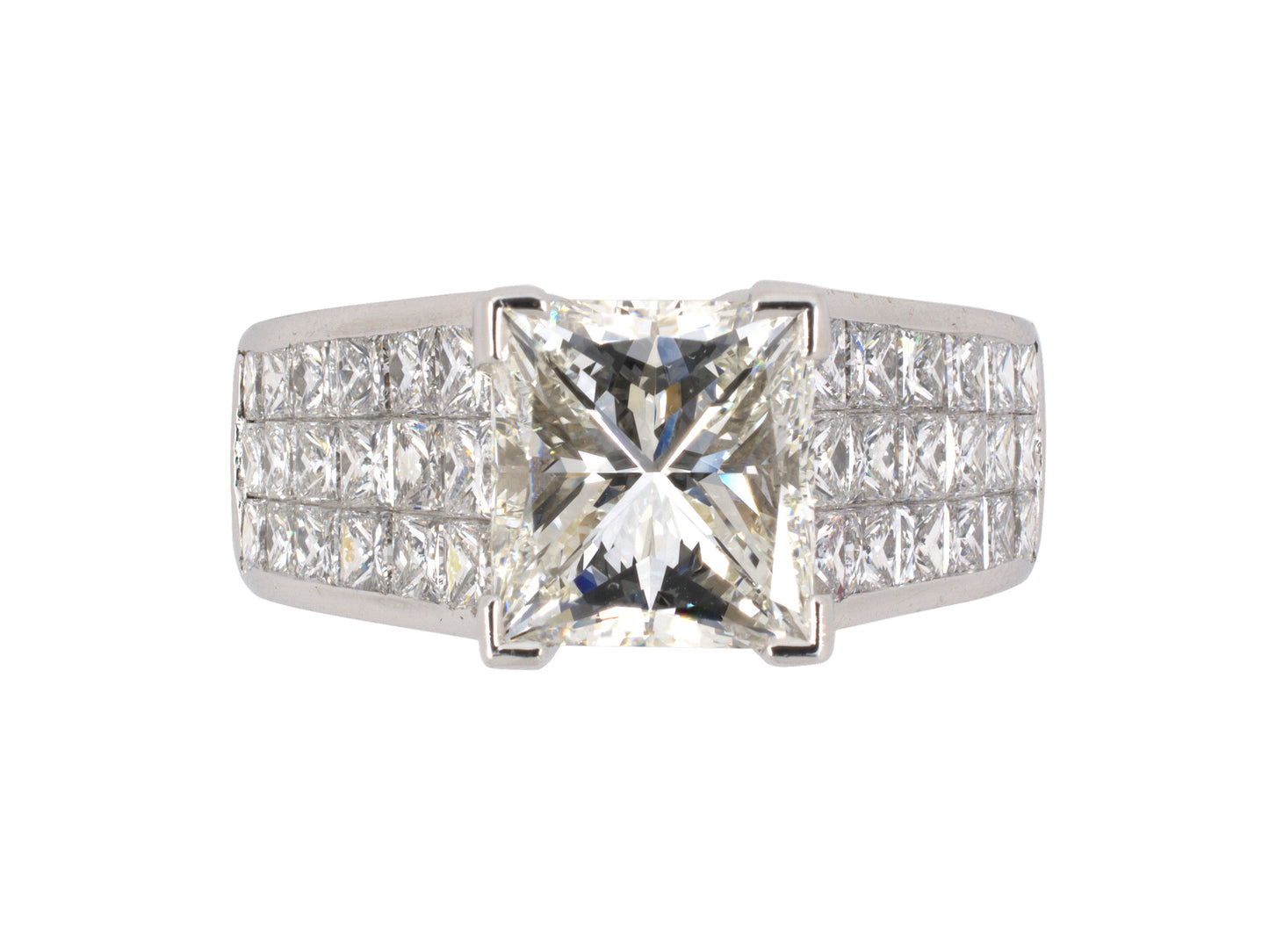 97825 - Plat Princess Cut Diamond Engagement Ring