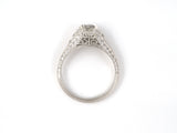 97874 - Edwardian Platinum GIA Diamond Engagement Ring