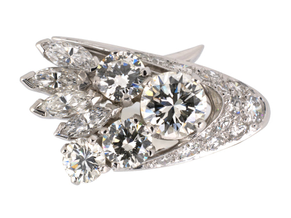 97887 - Circa 1950 Platinum Diamond Ring