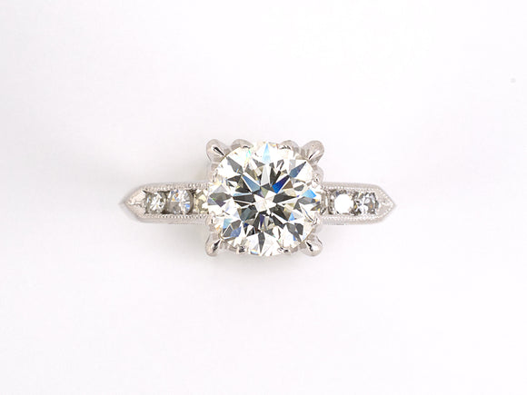 97954 - Circa 1960 Platinum Diamond Engagement Ring