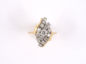 98039 - Gold Diamond Cluster Dinner Ring