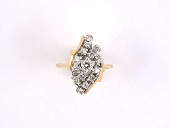 98039 - Gold Diamond Cluster Dinner Ring