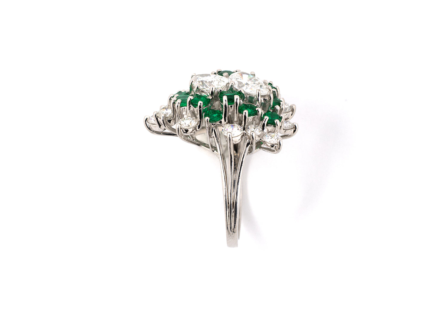 98318 - Platinum Diamond Emerald Ring
