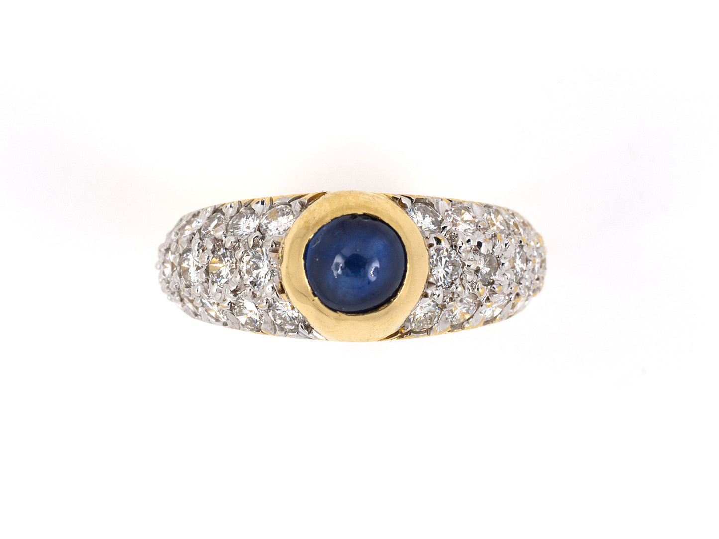 98473 - SOLD - Gold Sapphire Diamond Ring
