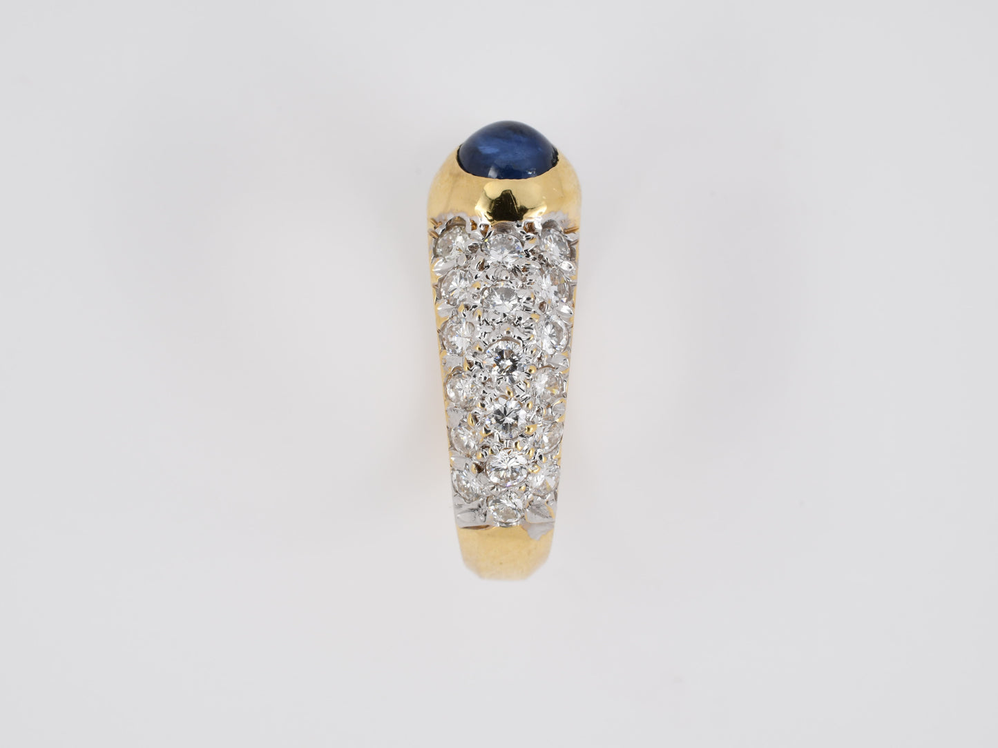 98473 - SOLD - Gold Sapphire Diamond Ring