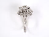 99498 - SOLD - Circa 1965 Platinum Diamond Cluster Gallery Ring