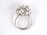 99498 - SOLD - Circa 1965 Platinum Diamond Cluster Gallery Ring