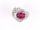 99521 - Platinum Tourmaline Diamond Cocktail Ring