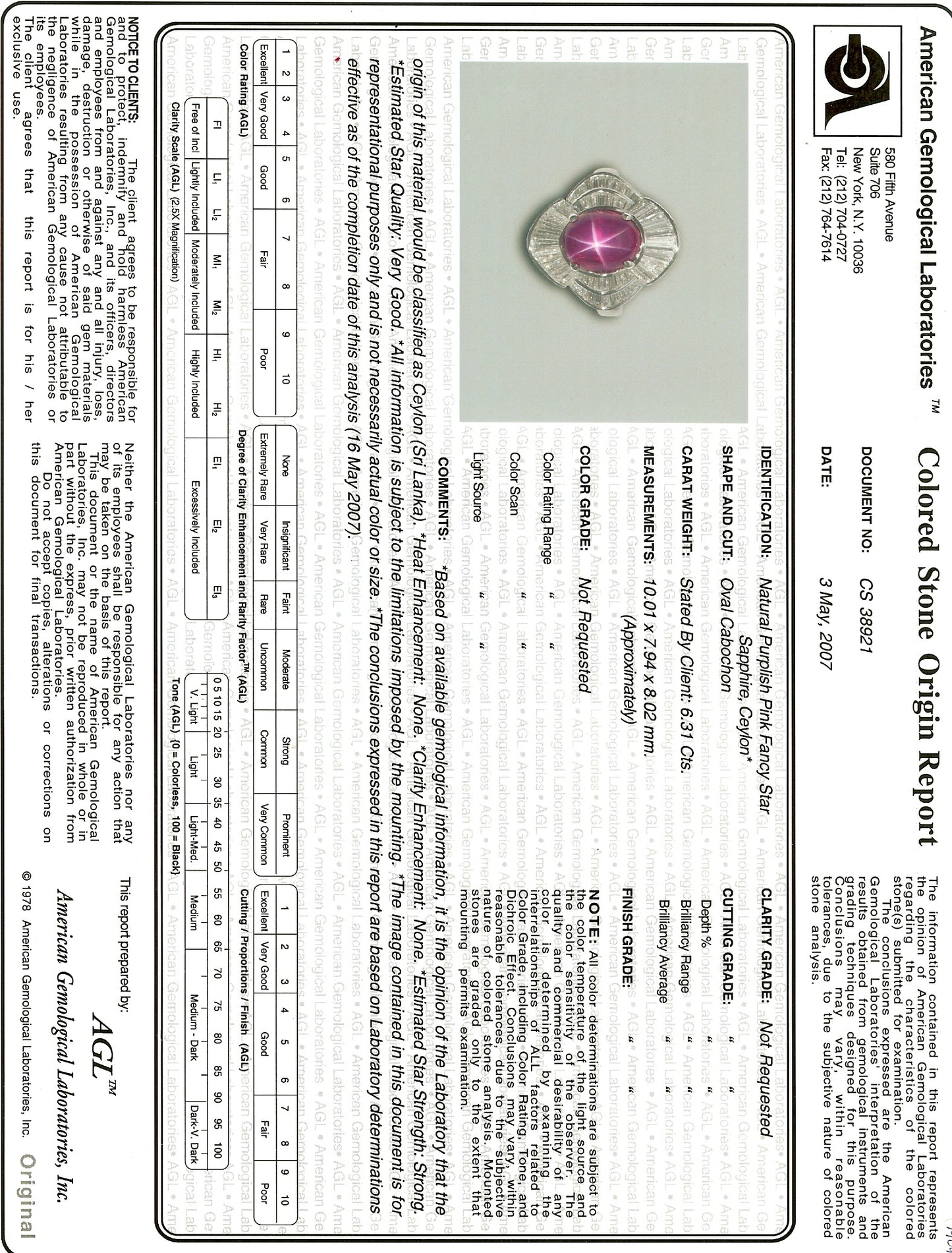 99571 - Platinum Star Sapphire Diamond Cluster Ballerina Ring